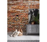 Red brick wallpaper mural Thick realistic imitation Wall Mural 12x8 ft office