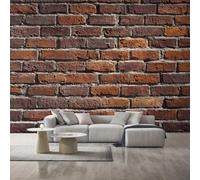 Red Brick Wallpaper, Retro Stone Brick Rocks Rustic Country Farmhouse Wall Mural, Wallpaper for Bedroom Living Room, Home Decor, Photo Wall Paper, 315 x 215 cm &SO21