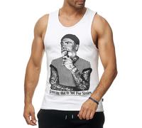 Red Bridge Men Tank Top T-Shirt Growing Old Not for Sissies Tattoo Sleeveless