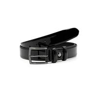 RED BRIDGE Men's Modern Belt in Patent Leather Black
