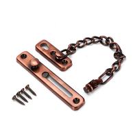 (Red Bronze) Stainless Steel Strong Security Door Chain Solid Home Safety Guard Lock Catch