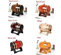 (red,brown, 1.5L) 1.5 L3 L Oak Storing Barrel Built-in Aluminum Foil Liner for Storing Your Own Whiskey Beer Wine Bourbon Brandy & More