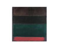 Red-Brown, Black, Green, Red by Mark Rothko Painting Art Poster Canvas Wall Art Picture Prints Hanging Photo Decor Home Artworks 16x16inch(40x40cm)