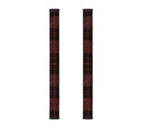 Red Buffalo Plaid 2Pcs Refrigerator Door Handle Covers, Vintage Kitchen Appliance Handle Cover for Fridge Microwave Stove Oven Dishwasher Decor