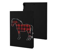 Red Buffalo Plaid Horse Tablet Case Slim Stand Protective Case Cover Tablet Cover Tablet Sleeve
