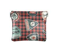 Red Buffalo Plaid Tartan Scotland Wild Peak Small Leather Coin Purse Convenient Change Wallet for Women, Wild Peak, 4.33"(L) x 3.74"(W) x 0.39"(H), Classic