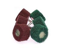 Red Buffing Wheel - SUPERTOOL Sanding Mop with Emery Cloth Polishing Grinding (25mm x 25 x 6mm, Pack of 1)