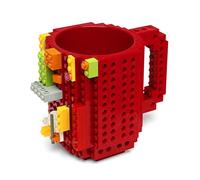 (Red) Build Piece 1 A Brick Mug Building Blocks Coffee Cups Frozen Coffee Mug Diy Bloc