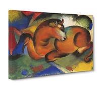 Red Bull By Franz Marc Canvas Print | Gallery Wrapped 30mm Frame Wall Art | 24x16 inches | Ready to Hang | Classic Animals Picture | Living Room Bedroom Lounge Office