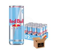 Red Bull Energy Drink Multipack Can - Original, Sugarfree, Zero & Flavoured Editions Bulk Packs | Caffeine Energy Drinks for Gym, Game & Work (ZeroSugar PM 1.60-250ml-Pack 12)