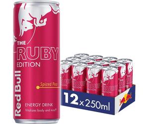 Red Bull Energy Drink Ruby Edition Spiced Pear 250ml x 24 Pack -Free delivery