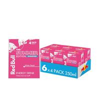 Red Bull Energy Drink Sugar Free Summer Edition White Peach 250ml, 24 Pack