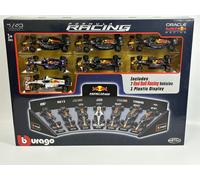 Red Bull Formula 1 Set of 7 Cars with Display Stand 1:43 Scale Bburago 38168