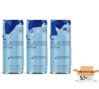 Red-Bull Glacier Edition Frosty Raspberry Energy Drink, 3 x 250ml Cans, 750ml Total, Refreshing Flavoured Energy Drink Multipack