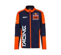 Red Bull - KTM Replica Team Softshell Jacket - Men - Sizes S to 3XL - Official Merchandise, Racing Team Logos, Dynamic Print, Breathable, Wind Resistant, blue/orange, XL-4XL