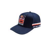 Red Bull - KTM Traction Flat Cap - Unisex - One Size - Flat Peak - Embroidered Ventilation Holes, blue, One Size