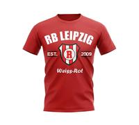 Red Bull Leipzig Personalised Rb Leipzig Established Football T-Shirt in Red | Size: Small Red Bull Leipzig Red S
