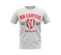 Red Bull Leipzig Personalised Rb Leipzig Established Football T-Shirt in White | Size: Large Red Bull Leipzig White L