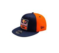 Red Bull New Era KTM Replica Team Flat Cap - One Size - Unisex Racing Clothing, blue/orange, One Size