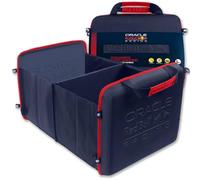 Red Bull Racing Boot Organizer - 23" Collapsible Storage Solution, Water-Resistant with Velcro Base, Multiple Compartments & Mesh Pockets, Ideal for Groceries, Sports Gear & Emergency Supplies