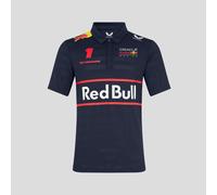 Red Bull Racing F1 Team Special Drivers Polo Shirt, Night Sky Blue, Max Verstappen #1, 2025 Season (UK, Alpha, S, Regular, Regular, Navy)