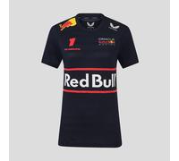 Red Bull Racing F1 Women's Team T-Shirt, Official Max Verstappen Driver Edition, Night Sky Blue (UK, Numeric, 8, Regular, Regular, Navy)