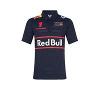 Red Bull Racing F1 Team Special Drivers Polo Shirt, Night Sky Blue, Max Verstappen #1, 2025 Season (UK, Alpha, XL, Regular, Regular, Navy)