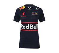 Red Bull Racing F1 Women's Team T-Shirt, Official Max Verstappen Driver Edition, Night Sky Blue (UK, Numeric, 12, Regular, Regular, Navy)