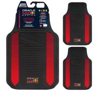 Red Bull Racing Heavy Duty Car Mats - 2pc Set, Universal Fit, Wear-Resistant Rubber with Power Bar Graphic & Oracle Red Bull Racing Logo, Non-Slip Backing