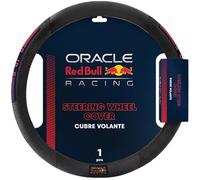 Red Bull Racing Premium Steering Wheel Cover - Universal Fit, Perforated Leather, Red Power Grips, F1 Team