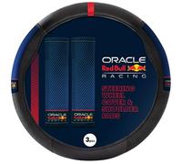 Red Bull Racing Steering Wheel Cover - Universal Fit, Perforated Leather with Cloth Grips, Sporty Design, Protects & Enhances Your Vehicle’s Style (RBSWCK002BR)