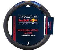 Red Bull Racing Steering Wheel Cover - Universal Fit, Perforated Leather with Cloth Grips, Sporty Design, Protects & Enhances Your Vehicle’s Style (RBSWC006BBLU)