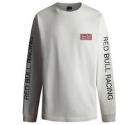 Red Bull Racing X Pepe Jeans Men's Logo LS TEE T-Shirt, White (Mousse White), L