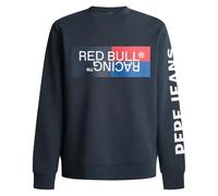 Red Bull Racing X Pepe Jeans Men's RBR Colour Block Graphic Crew Sweatshirt, Blue (Dulwich Blue), XS