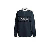 Red Bull Racing X Pepe Jeans Men's RBR Logo Reflect Panel Rugby Shirt Polo, Blue (Dulwich Blue), M