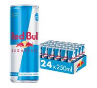 Red Bull Sugar Free 250ml Energy Drink - Carbonated, with Taurine, Vitalizes Body & Mind, Pack of 24