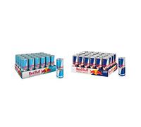 Red Bull Sugar Free & Regular Drink Cans 24 x 250ml 1 or 2 Cases (1 of Each, Sugar Free & Energy)