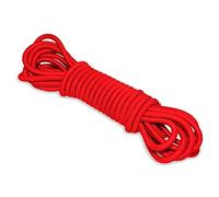 Red Bungee Cord - 5 m / 16 ft of 6 mm Bungee Rope, Shock Cord, Bungee Strap, Elastic Rope, Tie Down - UV Resistant, Stretch at least 100%, Universal Use, Parallel Rubber Cores