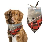 Red Bus Easter Dog Bandanas for Small Medium Large Dogs,Cat Dogs,Pet Scarf - Polyester Cute Bibs.Triangle Pet Scarf for Puppy Pet,Personalized Birthday/Party Fun Idea Gift