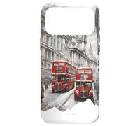 Red Buses London UK Travel Design B&W Vintage Case for iPhone 17 Pro Max
