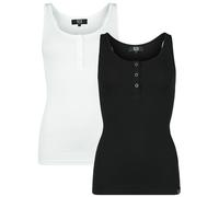 RED by EMP Basic 2-pack Top black white XXL