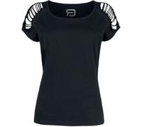 RED by EMP Black T-shirt with Cut-outs on the Sleeves T-Shirt black M