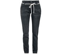 RED by EMP Comfortable fabric trousers with slit pockets Jeans black W29L32