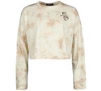 RED by EMP Cropped tie-dye long-sleeved top Long-sleeve Shirt beige XXL