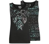 RED by EMP Double pack of tops with graphic design Top black S