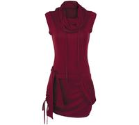 RED by EMP High Neck Dress Mini Dress burgundy XXL