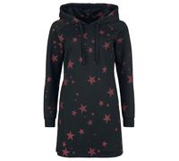 RED by EMP Hoodie Dress with Stars Mini Dress black dark red S