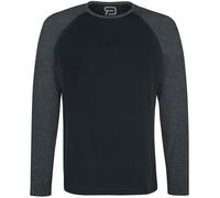 RED by EMP Long Raglan Road Long-sleeve Shirt black dark grey S