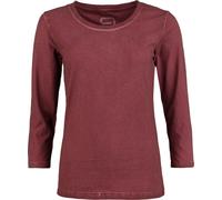 RED by EMP Long-sleeved washed Top Long-sleeve Shirt burgundy L