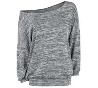 RED by EMP Oversized Melange Wideneck Sweater Knitted Jumper mottled grey S